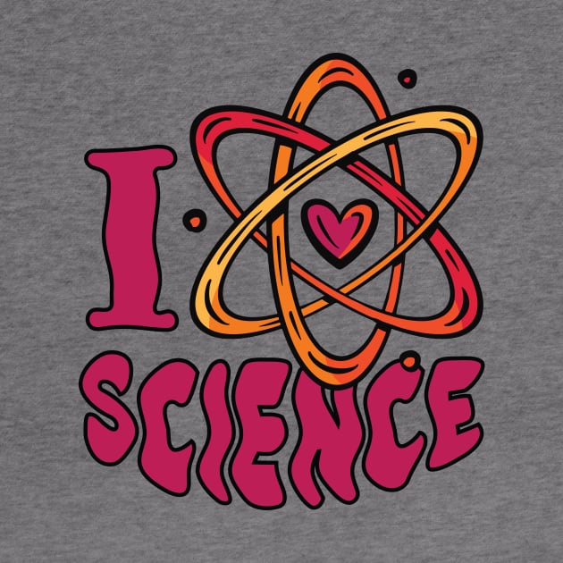 I Heart Science // Cute Science Atom Heart by SLAG_Creative